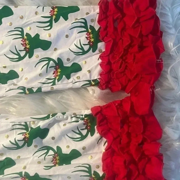 GIRKS BOUTIQUE CHRISTMAS RUFFLE BOTTOM PANTS  SZ XXL - Picture 5 of 6